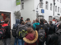 Klasse bei der Stadtführung in Weiden